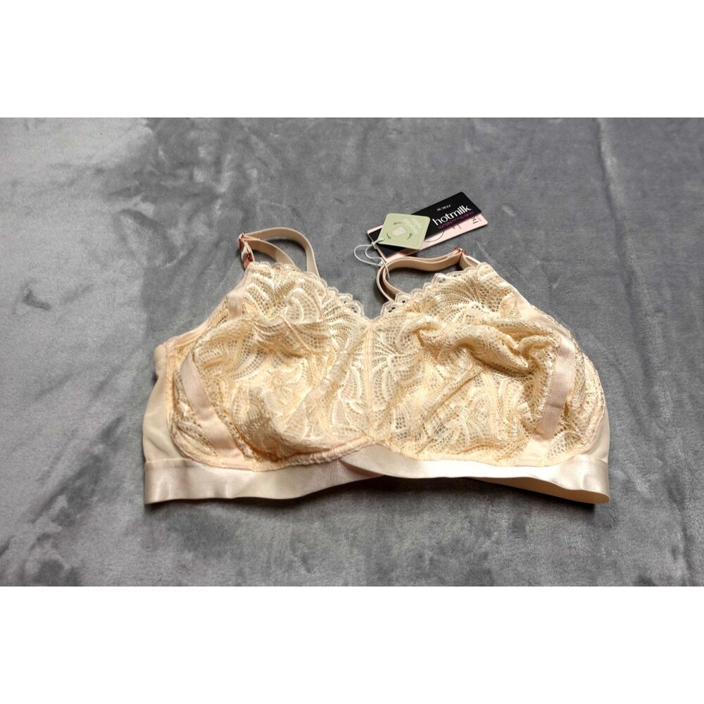 Victoria's‎ Secret Hotmilk 38DDD Ivory Warrior Soft Cup Wireless Nursing Bra NWT